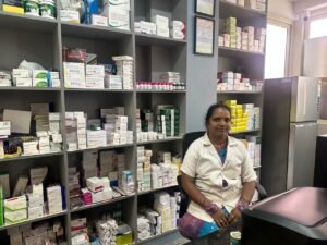 Sri Vamsi Pharmacy dispensary shelves