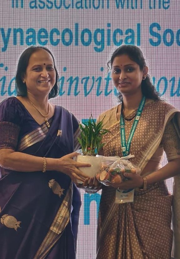 Felicitated at a Gynaecological Society conference
